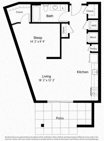 Studio 1 bath Q at Fort Totten Square, Washington DC, 20011